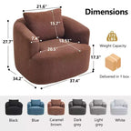 Okak Modern 360' Swivel Accent Chair Barrel Chairs with Soft Pillow,Small Arm Chair Single Sofa for Living Room,Office,Apartment