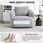 Okak Modern 360' Swivel Accent Chair Barrel Chairs with Soft Pillow,Small Arm Chair Single Sofa for Living Room,Office,Apartment