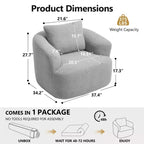 Okak Modern 360' Swivel Accent Chair Barrel Chairs with Soft Pillow,Small Arm Chair Single Sofa for Living Room,Office,Apartment