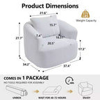 Okak Modern 360' Swivel Accent Chair Barrel Chairs with Soft Pillow,Small Arm Chair Single Sofa for Living Room,Office,Apartment