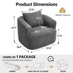 Okak Modern 360' Swivel Accent Chair Barrel Chairs with Soft Pillow,Small Arm Chair Single Sofa for Living Room,Office,Apartment