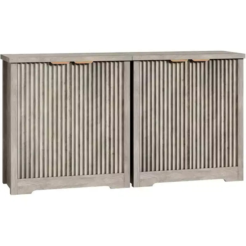 Madia Credenza con Ante Scanalate, Ripiani Regolabili, Mobile Contenitore Moderno per Sala da Pranzo, Soggiorno, Corridoio