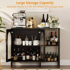 Mobile credenza ad arco con ante in vetro, credenza moderna con ripiani regolabili per ingresso e sala da pranzo