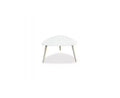 HomeStock 60 in.H White Color Kidney Aluminum Table Top End Table 2 -piece