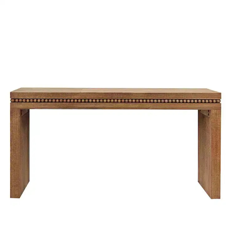 Okak 64IN Elegante Consolle con Finitura Decorativa Perlinata, Tavolo d'Ingresso con Piano Spesso, Tavolo da Corridoio per Soggiorno, Ingresso