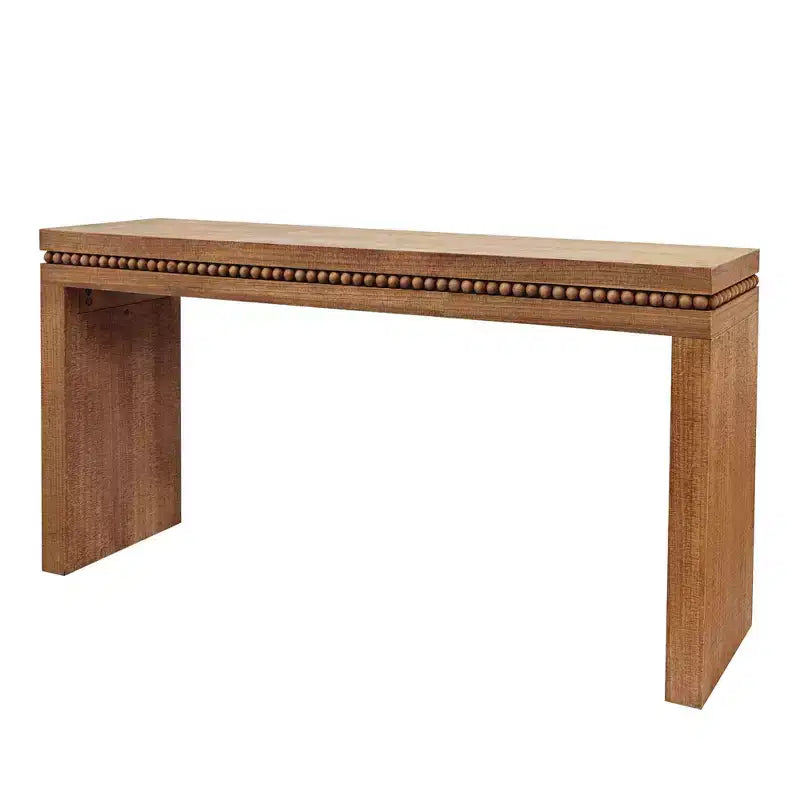 Okak 64IN Elegante Consolle con Finitura Decorativa Perlinata, Tavolo d'Ingresso con Piano Spesso, Tavolo da Corridoio per Soggiorno, Ingresso