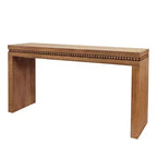 Okak 64IN Elegante Consolle con Finitura Decorativa Perlinata, Tavolo d'Ingresso con Piano Spesso, Tavolo da Corridoio per Soggiorno, Ingresso