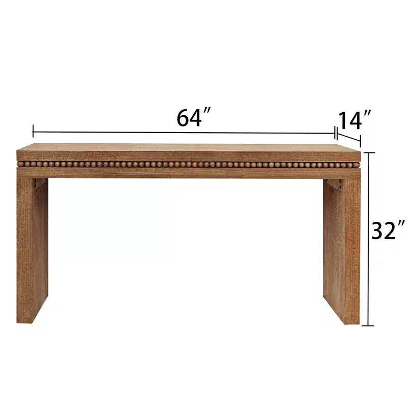 Okak 64IN Elegante Consolle con Finitura Decorativa Perlinata, Tavolo d'Ingresso con Piano Spesso, Tavolo da Corridoio per Soggiorno, Ingresso