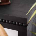 Okak 64IN Elegante Consolle con Finitura Decorativa Perlinata, Tavolo d'Ingresso con Piano Spesso, Tavolo da Corridoio per Soggiorno, Ingresso