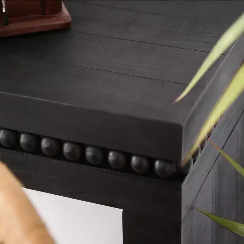 Okak 64IN Elegante Consolle con Finitura Decorativa Perlinata, Tavolo d'Ingresso con Piano Spesso, Tavolo da Corridoio per Soggiorno, Ingresso