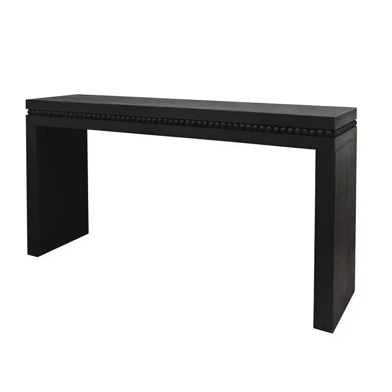 Okak 64IN Elegante Consolle con Finitura Decorativa Perlinata, Tavolo d'Ingresso con Piano Spesso, Tavolo da Corridoio per Soggiorno, Ingresso