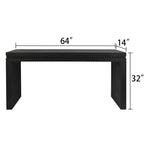 Okak 64IN Elegante Consolle con Finitura Decorativa Perlinata, Tavolo d'Ingresso con Piano Spesso, Tavolo da Corridoio per Soggiorno, Ingresso