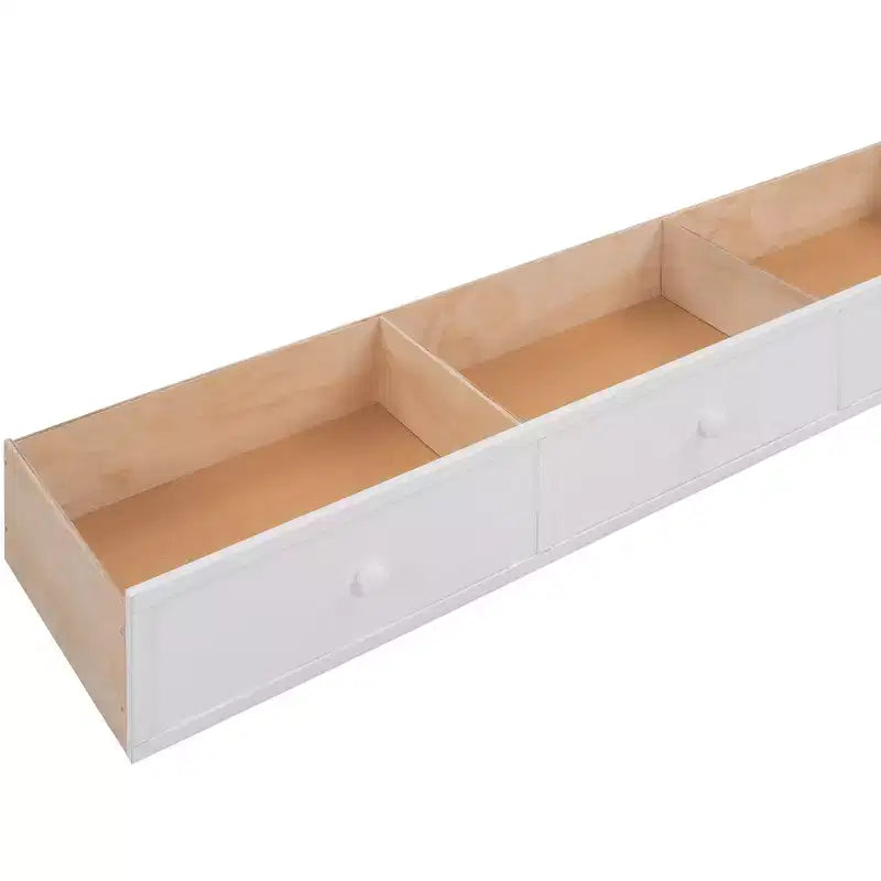 Letto a castello singolo su singolo con scaletta per bambini, struttura a letto a castello con cassetti portaoggetti e ringhiera di sicurezza per camera da letto o dormitorio