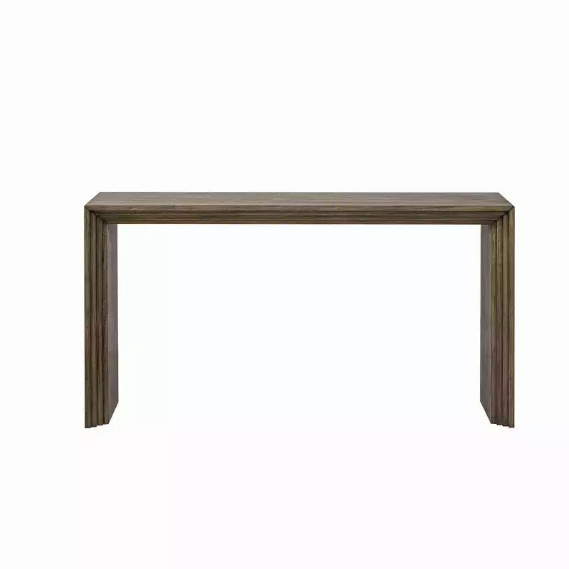 Okak Modern Entryway Table with Paulownia Veneer, Console Table with Unique Design and Thick Tabletop, Accent Table for Foyer, Living Room