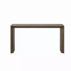 Okak Modern Entryway Table with Paulownia Veneer, Console Table with Unique Design and Thick Tabletop, Accent Table for Foyer, Living Room