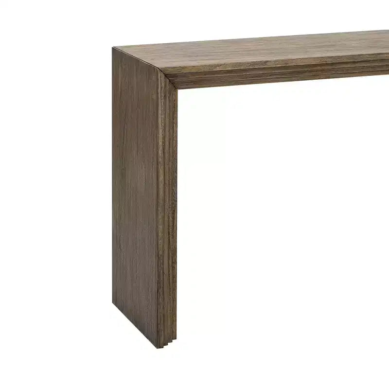 Okak Modern Entryway Table with Paulownia Veneer, Console Table with Unique Design and Thick Tabletop, Accent Table for Foyer, Living Room