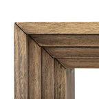Okak Modern Entryway Table with Paulownia Veneer, Console Table with Unique Design and Thick Tabletop, Accent Table for Foyer, Living Room