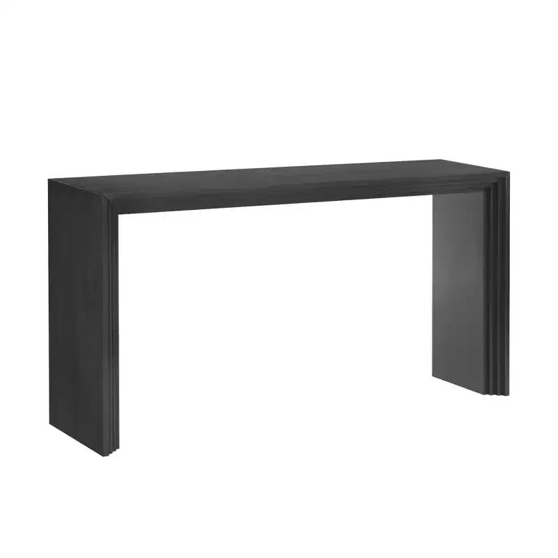 Okak Modern Entryway Table with Paulownia Veneer, Console Table with Unique Design and Thick Tabletop, Accent Table for Foyer, Living Room