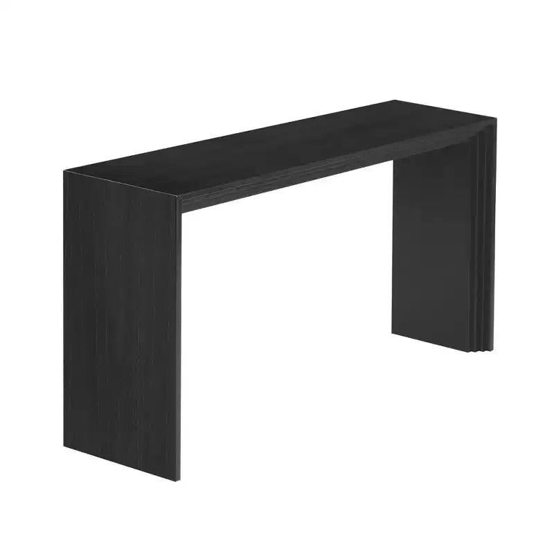 Okak Modern Entryway Table with Paulownia Veneer, Console Table with Unique Design and Thick Tabletop, Accent Table for Foyer, Living Room