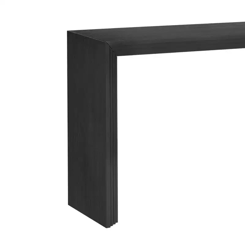 Okak Modern Entryway Table with Paulownia Veneer, Console Table with Unique Design and Thick Tabletop, Accent Table for Foyer, Living Room