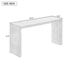 Okak Modern Entryway Table with Paulownia Veneer, Console Table with Unique Design and Thick Tabletop, Accent Table for Foyer, Living Room