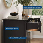 COZONY 42.9 Tall Fluted 5-Drawer Dresser, Modern Wood Chest of Drawers for Bedroom, Storage Organizer Cabinet for Living Room, Hallway