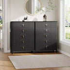 COZONY 42.9 Tall Fluted 5-Drawer Dresser, Modern Wood Chest of Drawers for Bedroom, Storage Organizer Cabinet for Living Room, Hallway