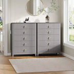 COZONY 42.9 Tall Fluted 5-Drawer Dresser, Modern Wood Chest of Drawers for Bedroom, Storage Organizer Cabinet for Living Room, Hallway