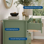 COZONY 42.9 Tall Fluted 5-Drawer Dresser, Modern Wood Chest of Drawers for Bedroom, Storage Organizer Cabinet for Living Room, Hallway