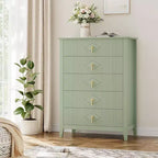 COZONY 42.9 Tall Fluted 5-Drawer Dresser, Modern Wood Chest of Drawers for Bedroom, Storage Organizer Cabinet for Living Room, Hallway