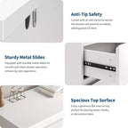 COZONY Modern 6-Drawer Dresser, Contemporary Wood Storage Cabinet, Double Dresser Chest for Bedroom Living Room Entryway