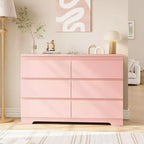 COZONY Modern 6-Drawer Dresser, Contemporary Wood Storage Cabinet, Double Dresser Chest for Bedroom Living Room Entryway