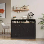 COZONY Farmhouse Sideboard Cabinet with Storage, Buffet Table with Adjustable Shelves, Multi-Functional Kitchen Cabinet for Living Room Dining Room
