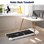 Tapis Roulant Redliro Walking Pad con Inclinazione, Tapis Roulant Portatile Sotto la Scrivania per Ufficio Domestico, Walking Pad Compatto con Display LED Intelligente, Nero
