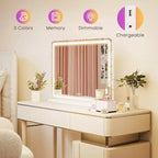Specchio da trucco MAYEERTY con luci, controllo touch dimmerabile, quadrato
