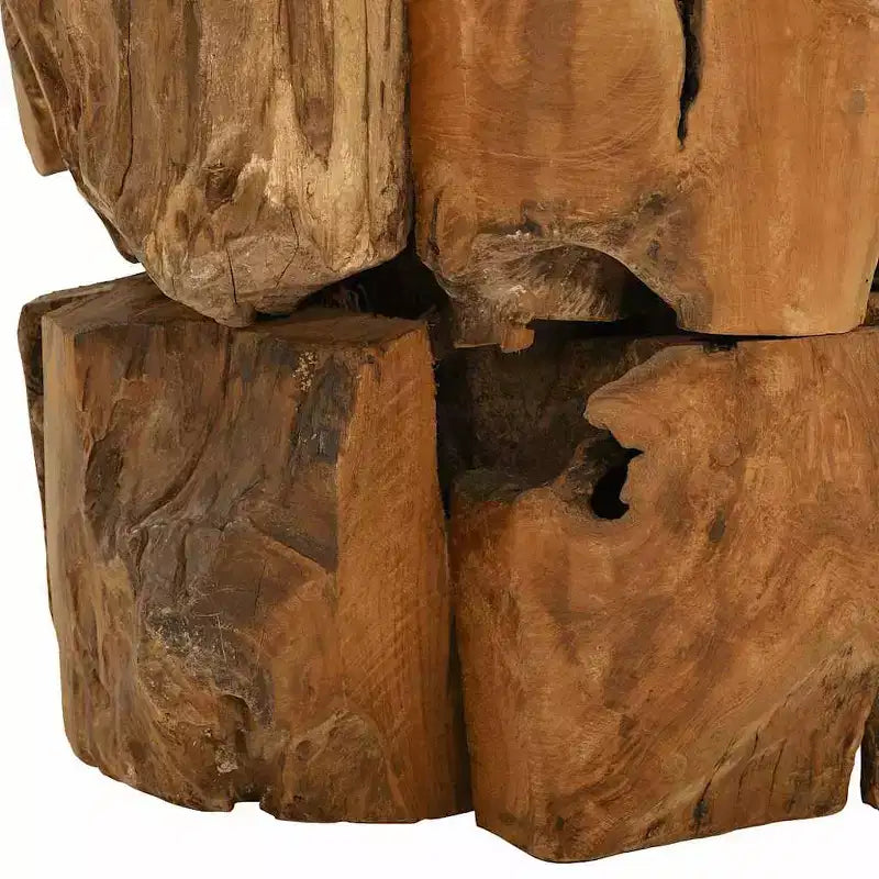 Tavolino Marrone in legno di teak massiccio Driftwood Tavolino da salotto medio