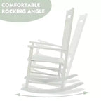 Set di due sedie a dondolo Kozyard High-Back Slat in legno massello per portico, interni o esterni