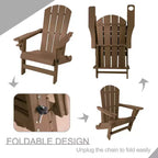 Kozyard Folding Adirondack Chair  Weather-Resistant HDPE Plastic Resin Patio Chair with Painted Finish, Perfect for Deck,or Backyard