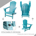 Kozyard Folding Adirondack Chair  Weather-Resistant HDPE Plastic Resin Patio Chair with Painted Finish, Perfect for Deck,or Backyard