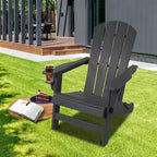 Kozyard Folding Adirondack Chair  Weather-Resistant HDPE Plastic Resin Patio Chair with Painted Finish, Perfect for Deck,or Backyard