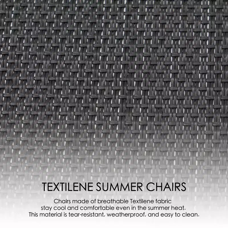 Kozyard Set di 3 Sedie a Dondolo da Esterno con Telaio in Alluminio Verniciato a Polvere e Tessuto a Rete Traspirante per Patio, Portico, Giardino
