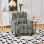 Okak Mid-Century Style Striped Fabric Lounge Armchair with Nailhead Trim,Reading Leisure Accent Chair for Living Rooms,Relaxation Areas