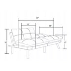 Homy Casa Divano Letto Futon Moderno Convertibile con Schienale Regolabile e Cuscino Morbido, per Soggiorno o Camera degli Ospiti