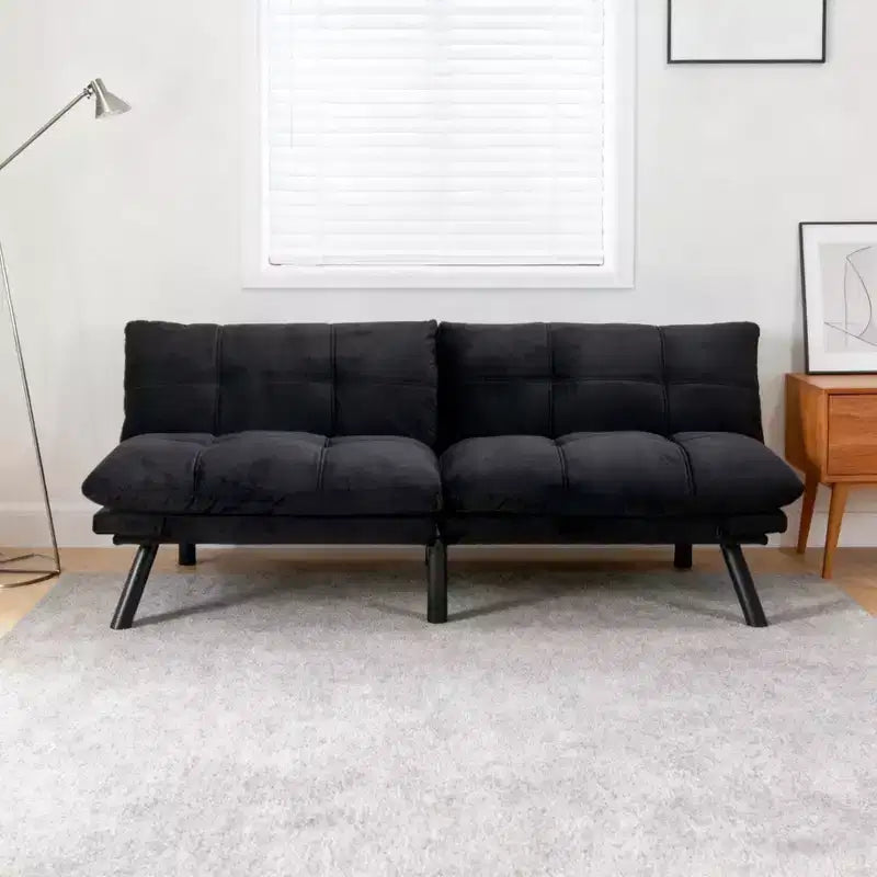 Homy Casa Divano Letto Futon Moderno Convertibile con Schienale Regolabile e Cuscino Morbido, per Soggiorno o Camera degli Ospiti