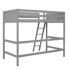 Okak 79.5IN Twin Size Kids Loft Bed with Ladder, Twin Bed with Safety Guardrails, Bed Frames for Kids Room, Gaming Room, Living Room