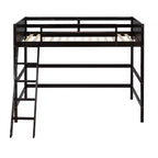 Okak 79.5IN Twin Size Kids Loft Bed with Ladder, Twin Bed with Safety Guardrails, Bed Frames for Kids Room, Gaming Room, Living Room