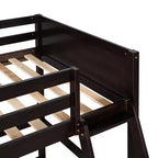 Okak 79.5IN Twin Size Kids Loft Bed with Ladder, Twin Bed with Safety Guardrails, Bed Frames for Kids Room, Gaming Room, Living Room
