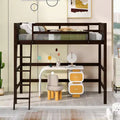 Okak 79.5IN Twin Size Kids Loft Bed with Ladder, Twin Bed with Safety Guardrails, Bed Frames for Kids Room, Gaming Room, Living Room