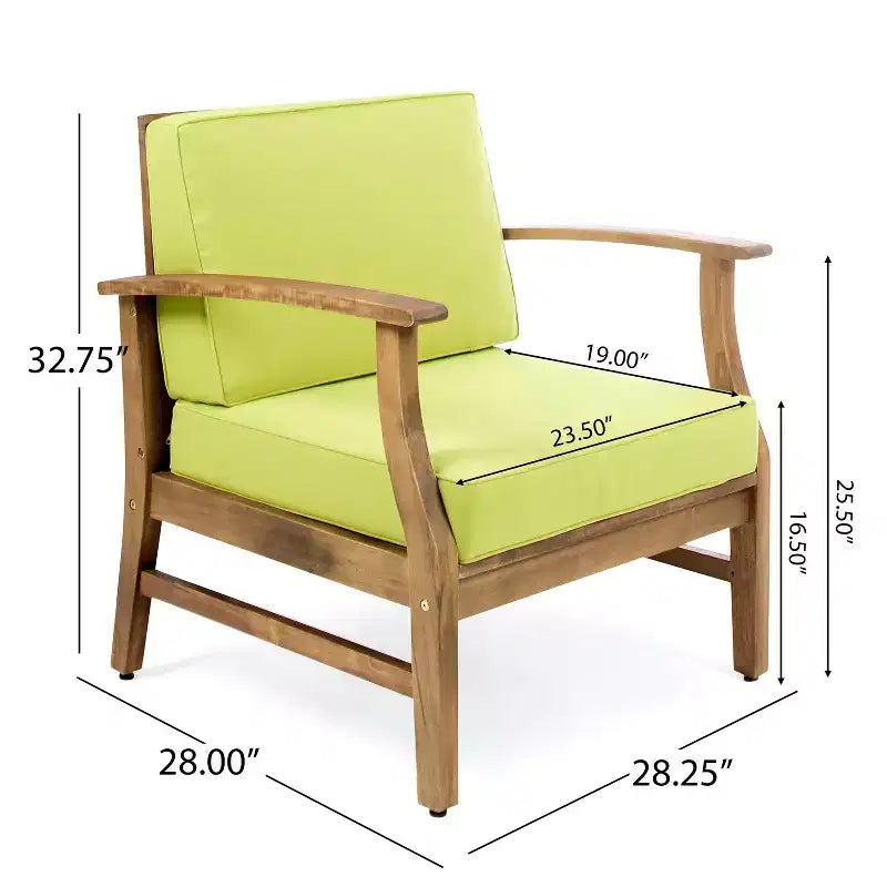 Christopher Knight Home Perla Outdoor Club Chair Acacia Wood