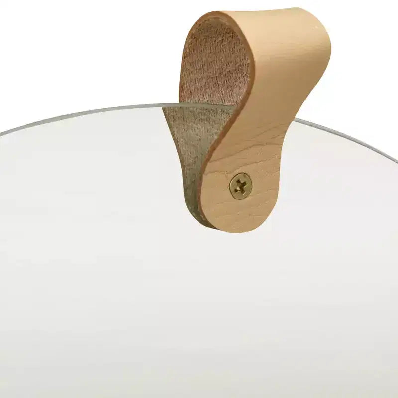 Specchio da parete in vetro e legno naturale, Legno massello di pino di media dimensione